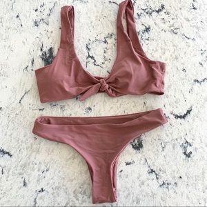 NEW! Rust Tie Front Bikini